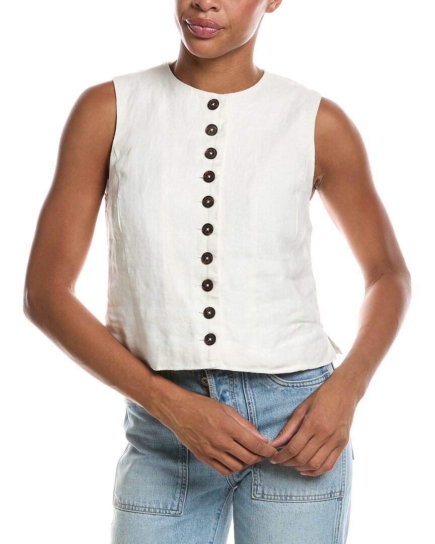 Madewell Madewell Button Front Linen Shell Top