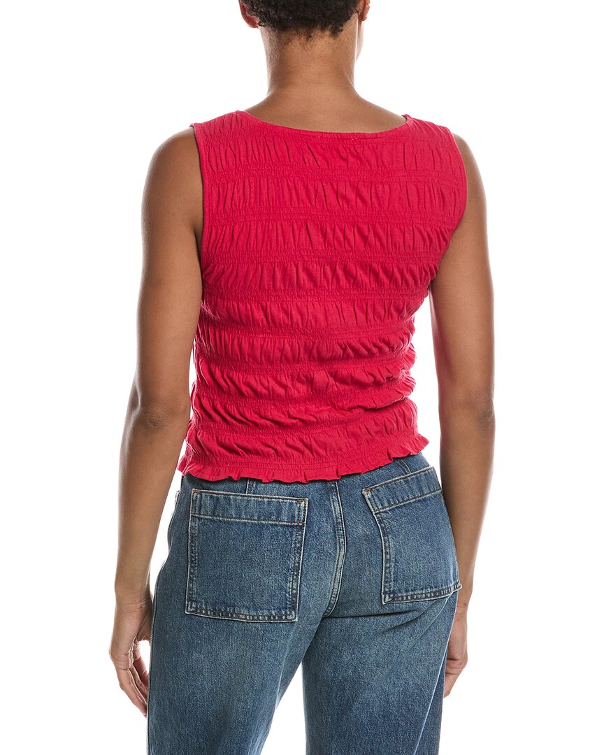 Madewell Madewell Sachi Smocked Linen-Blend Tank