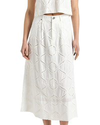 Derek Lam 10 Crosby Derek Lam 10 Crosby Nydia Cotton Eyelet Midi Skirt