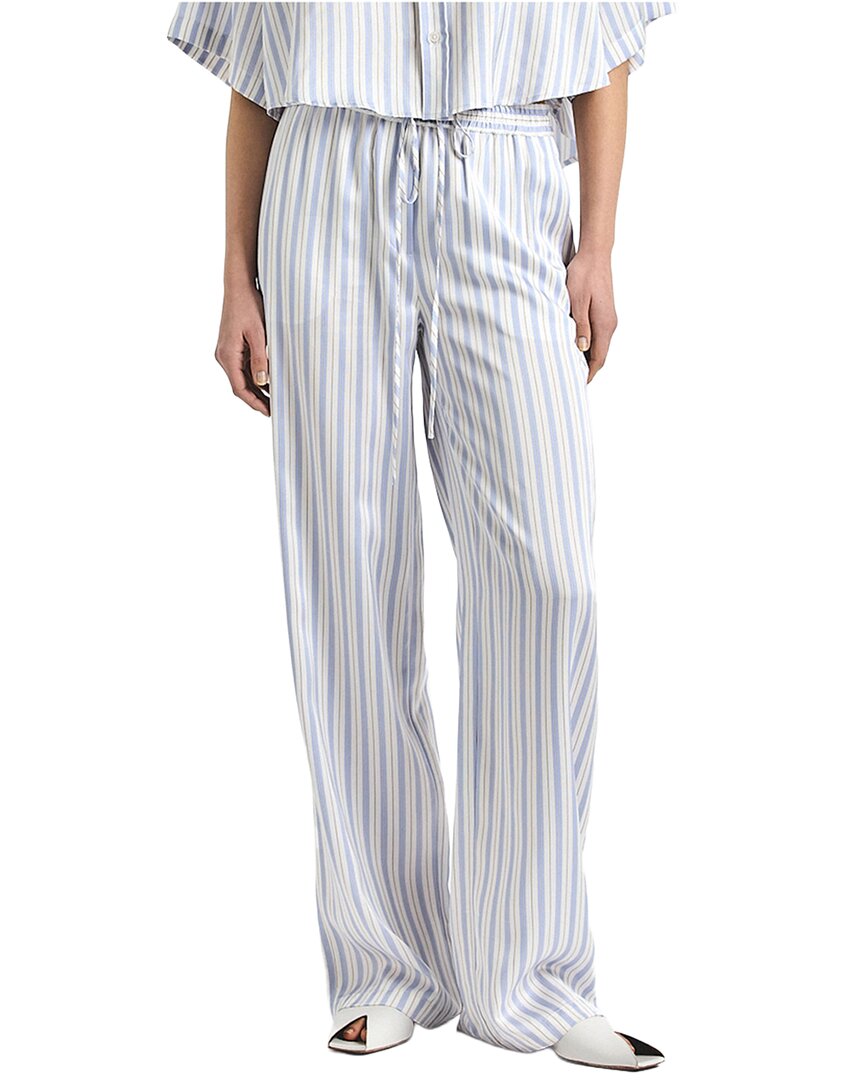 Derek Lam 10 Crosby Derek Lam 10 Crosby Aurely Drapey Striped Satin Wide Leg Pant