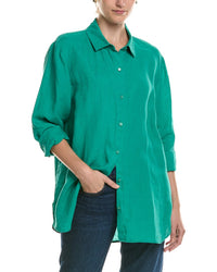 EILEEN FISHER Eileen Fisher Classic Linen Long Shirt