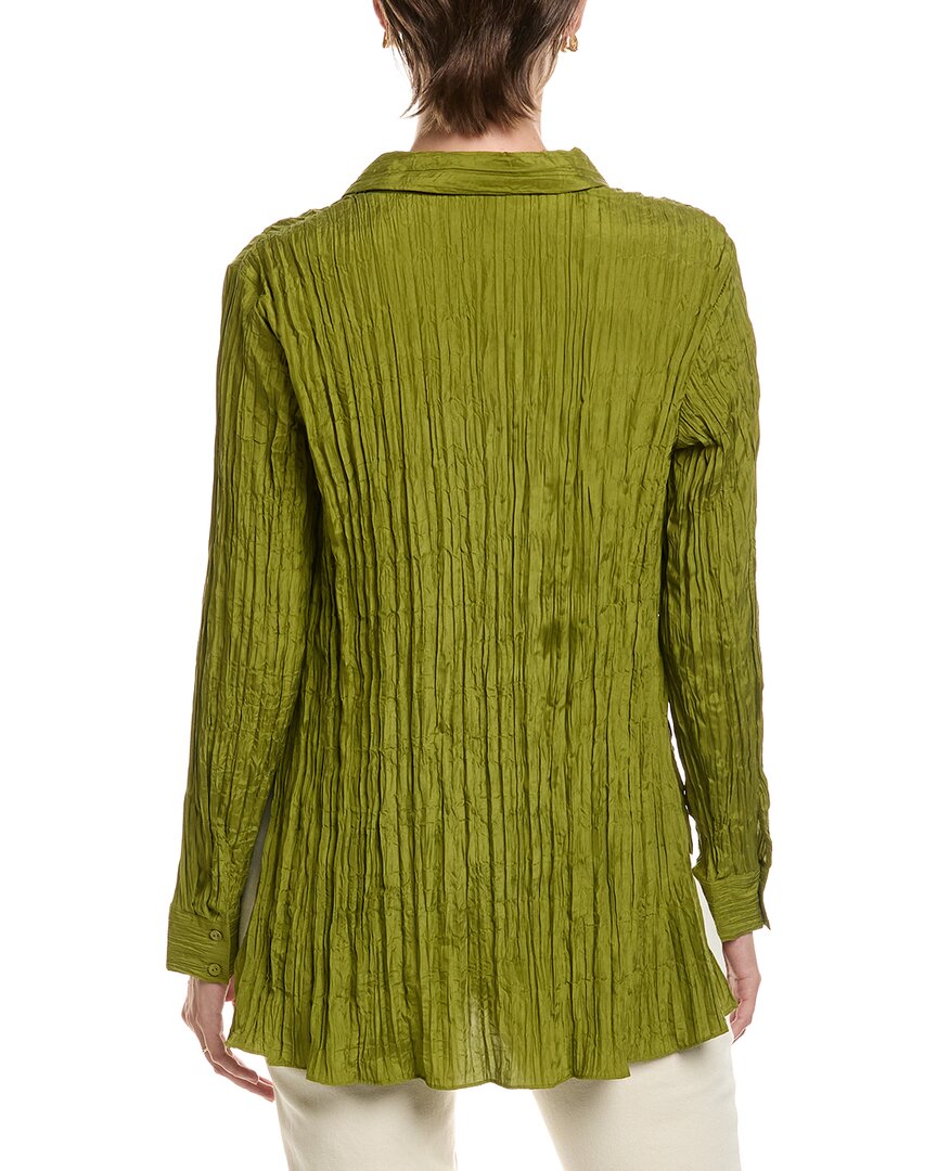 EILEEN FISHER Eileen Fisher Petite Classic Silk Pleat Shirt