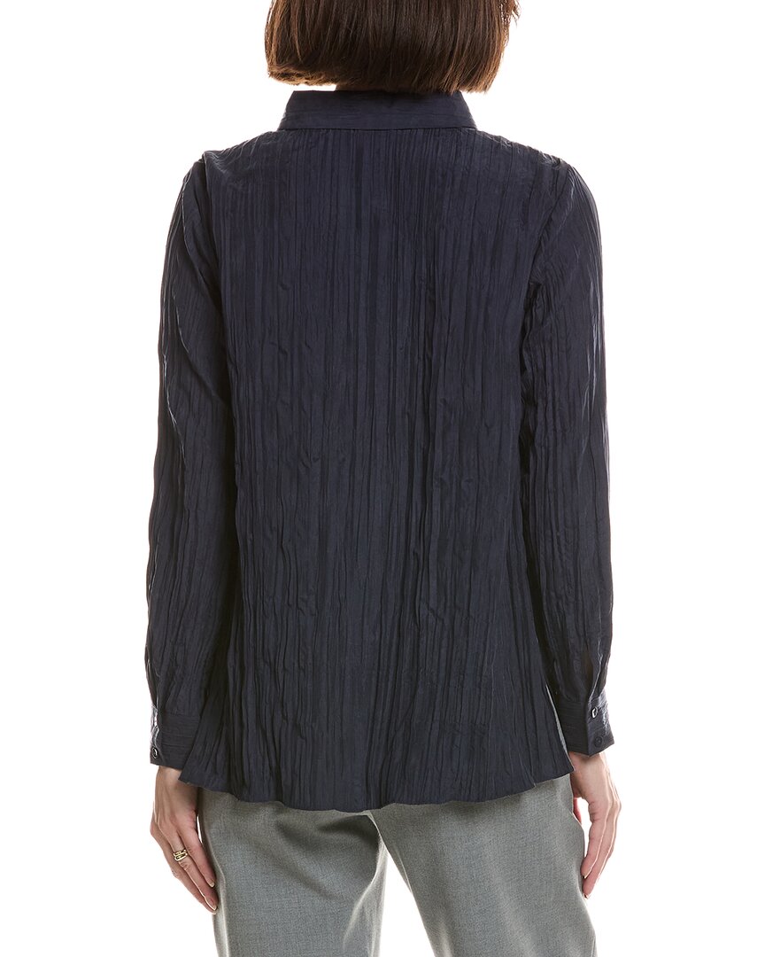 Eileen Fisher Petite Silk Pleated Shirt