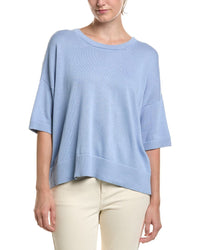 EILEEN FISHER Eileen Fisher Petite Crewneck Elbow Sleeve Sweater