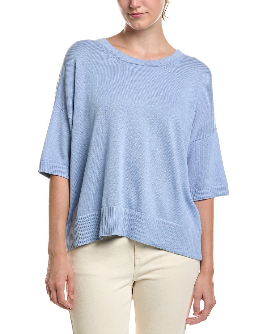 EILEEN FISHER Eileen Fisher Petite Crewneck Elbow Sleeve Sweater