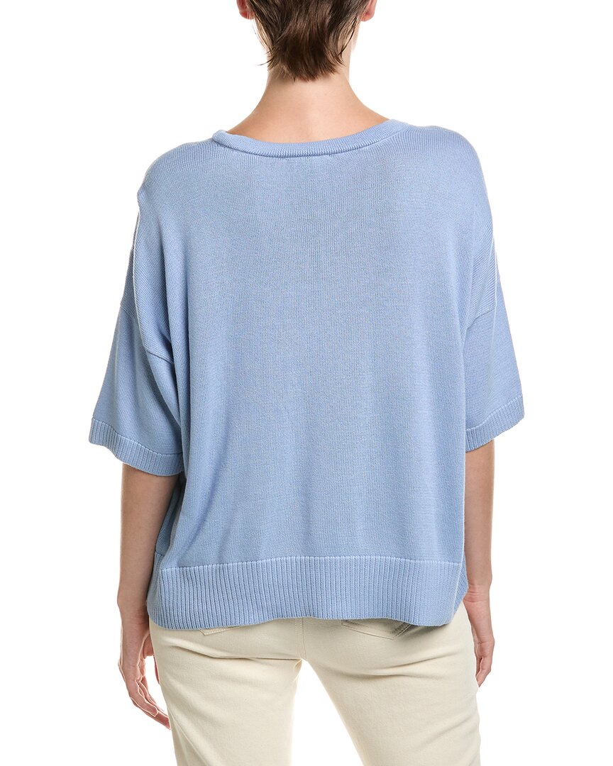 EILEEN FISHER Eileen Fisher Petite Crewneck Elbow Sleeve Sweater