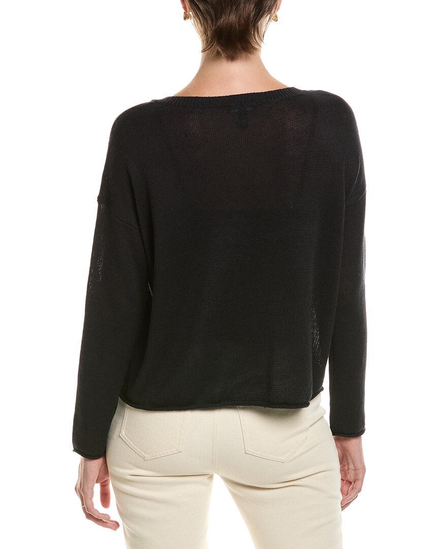 EILEEN FISHER Eileen Fisher Crew Neck Linen-Blend Sweater