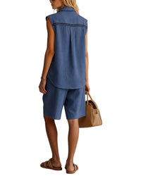 Olivia Taylor Olivia Taylor Linen Top & Short Set