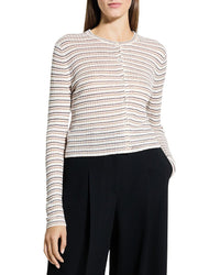 Theory Theory Linen-Blend Crop Cardigan