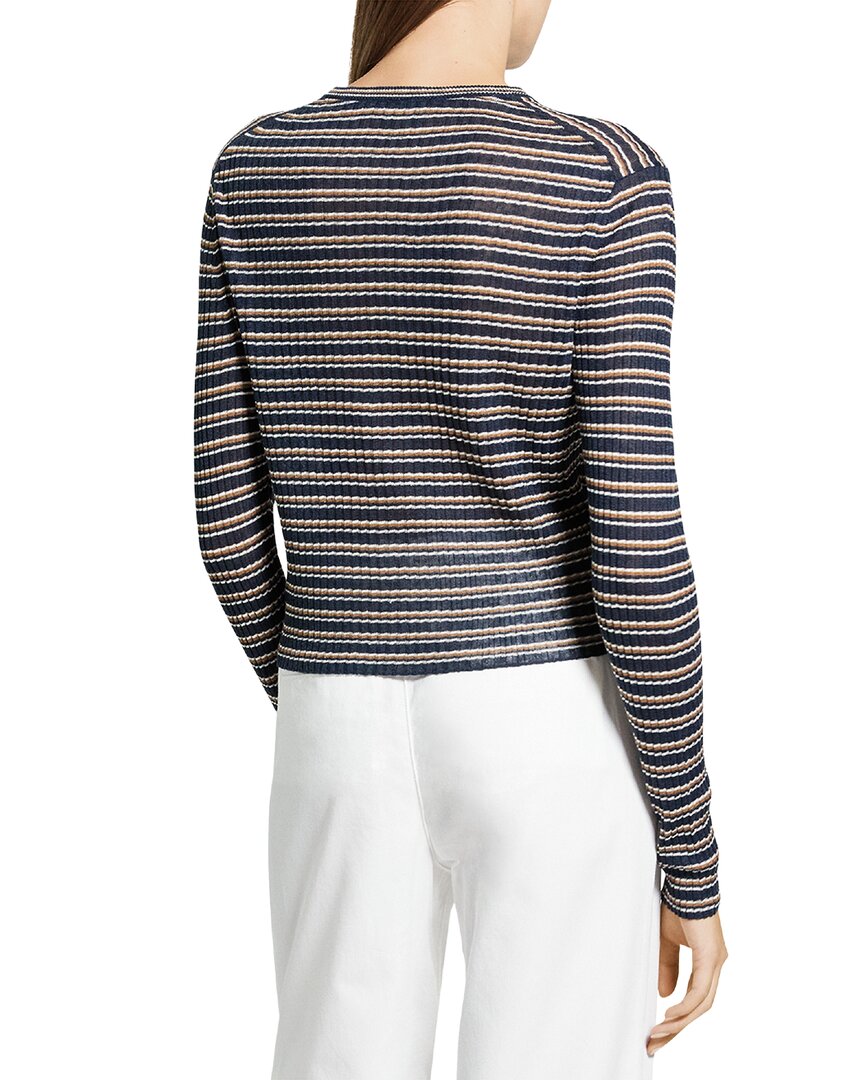Theory Theory Linen-Blend Crop Cardigan