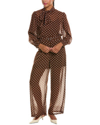 Pascale La Mode 2Pc Polka Dot Top & Pant Set