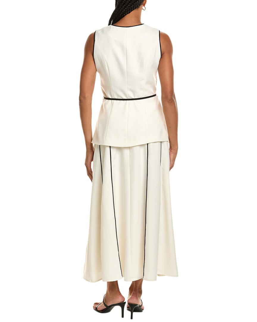 Pascale La Mode 2Pc Elegant Belted Vest & Skirt Set