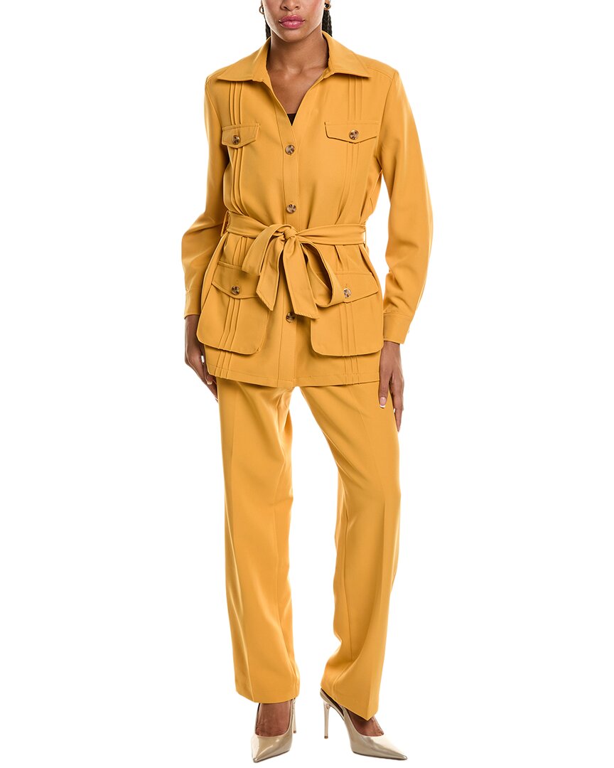 Pascale La Mode 2Pc Elegant Belted Jackets & Pant Set