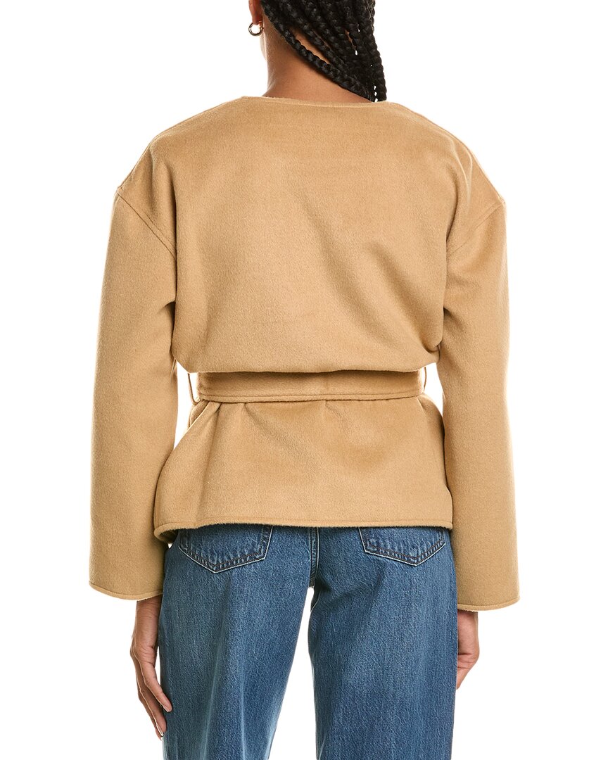 Pascale La Mode Elegant Belted Wool-Blend Overcoat