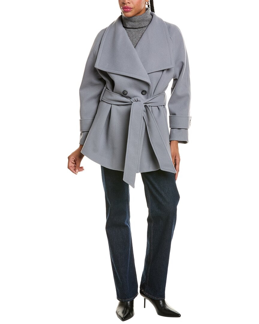 Pascale La Mode Elegant Belted Overcoat