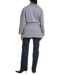Pascale La Mode Elegant Belted Overcoat