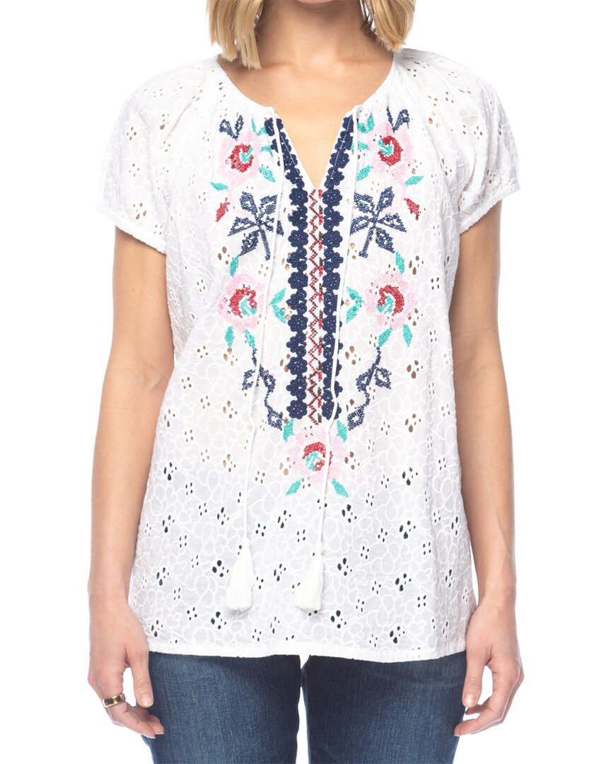 Tolani Tolani Eyelet Top