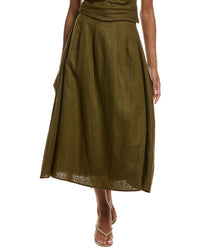 Seraphina Seraphina Linen Midi Skirt