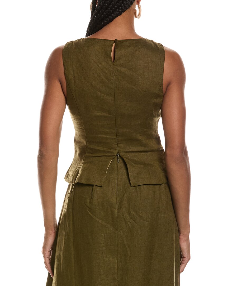 Seraphina Seraphina Linen-Blend Blouson Vest
