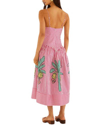 AMINA GLAM Amina Glam Linen-Blend Maxi Dress