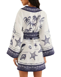 AMINA GLAM Amina Glam Linen-Blend Mini Dress