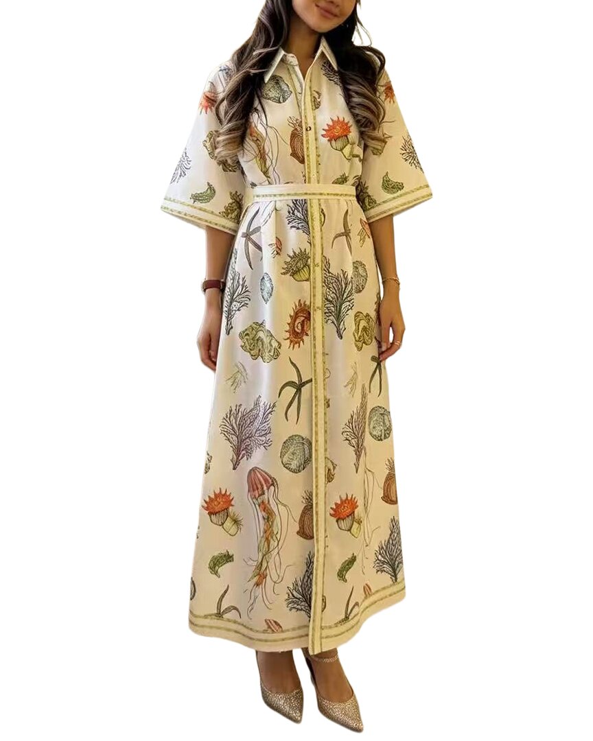 AMINA GLAM Amina Glam Linen-Blend Maxi Dress