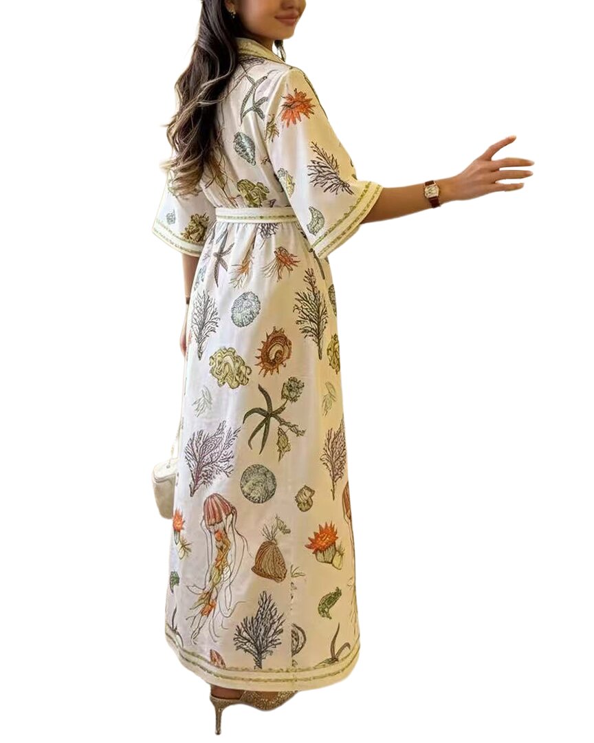 AMINA GLAM Amina Glam Linen-Blend Maxi Dress