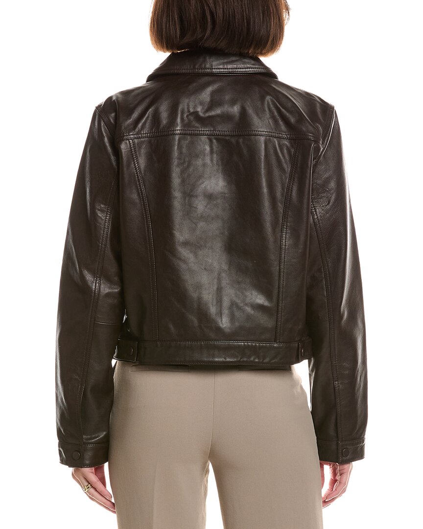 Reiss Reiss Lia Leather Trucker Jacket