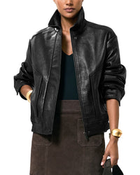 Reiss Reiss Kiara Leather Jacket