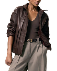 Reiss Reiss Kiara Leather Jacket