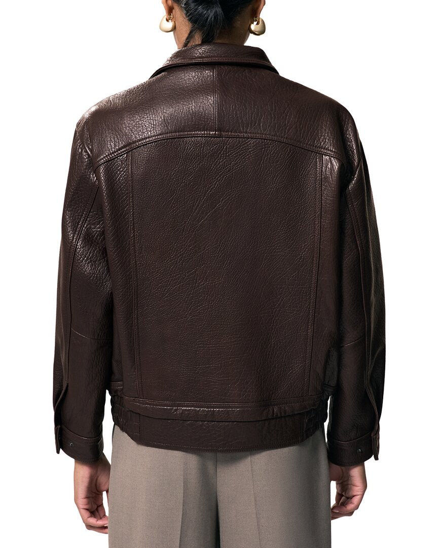 Reiss Reiss Kiara Leather Jacket