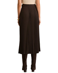 Reiss Ava Pleated Belted Midi Skirt