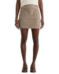 Reiss Reiss Vida Suede Patch Pocket Mini Skirt