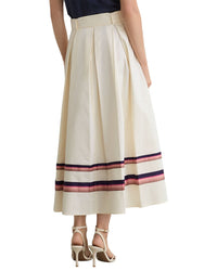 Reiss Reiss Rian Stripe Detail Belted Midi Skirt