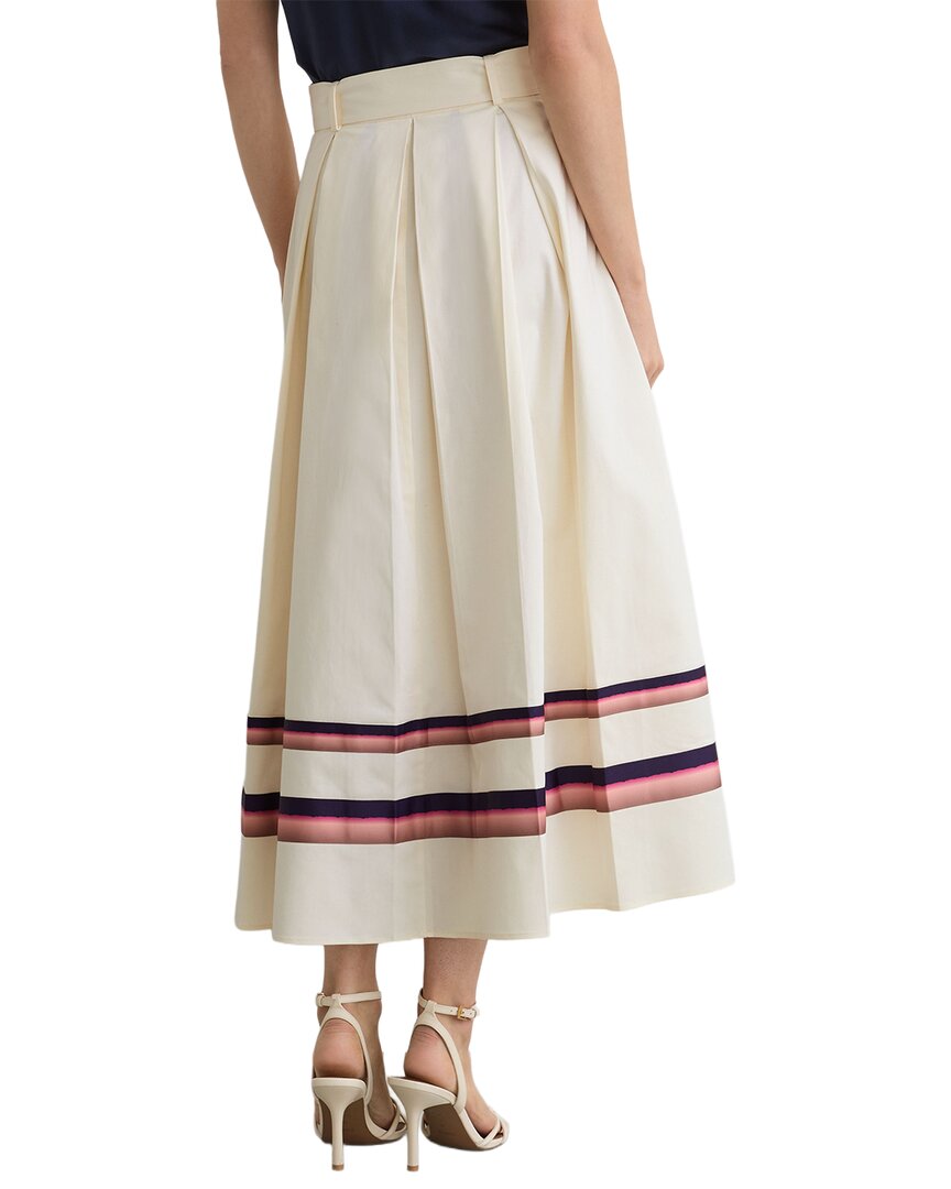 Reiss Reiss Rian Stripe Detail Belted Midi Skirt
