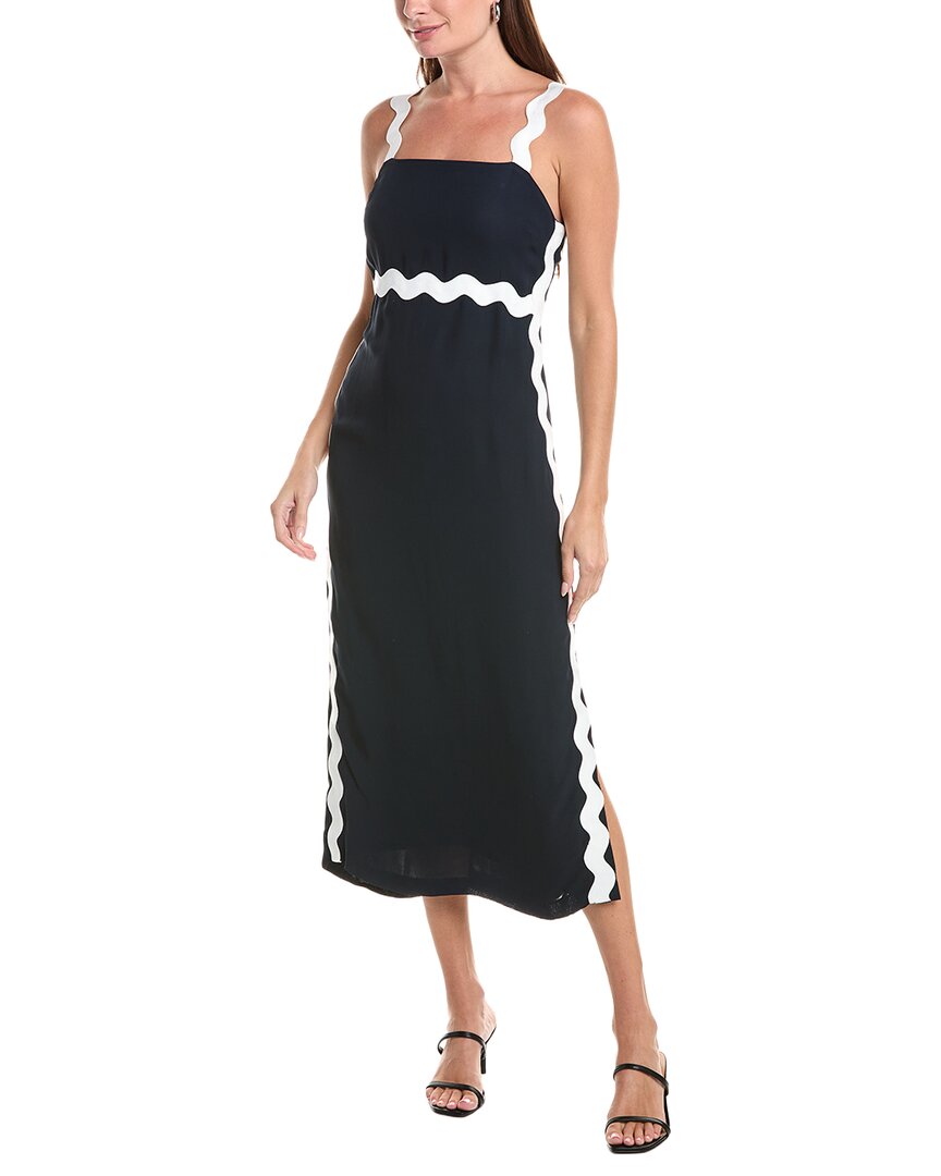 Reiss Reiss Ashley Wave Trim Crepe Dress