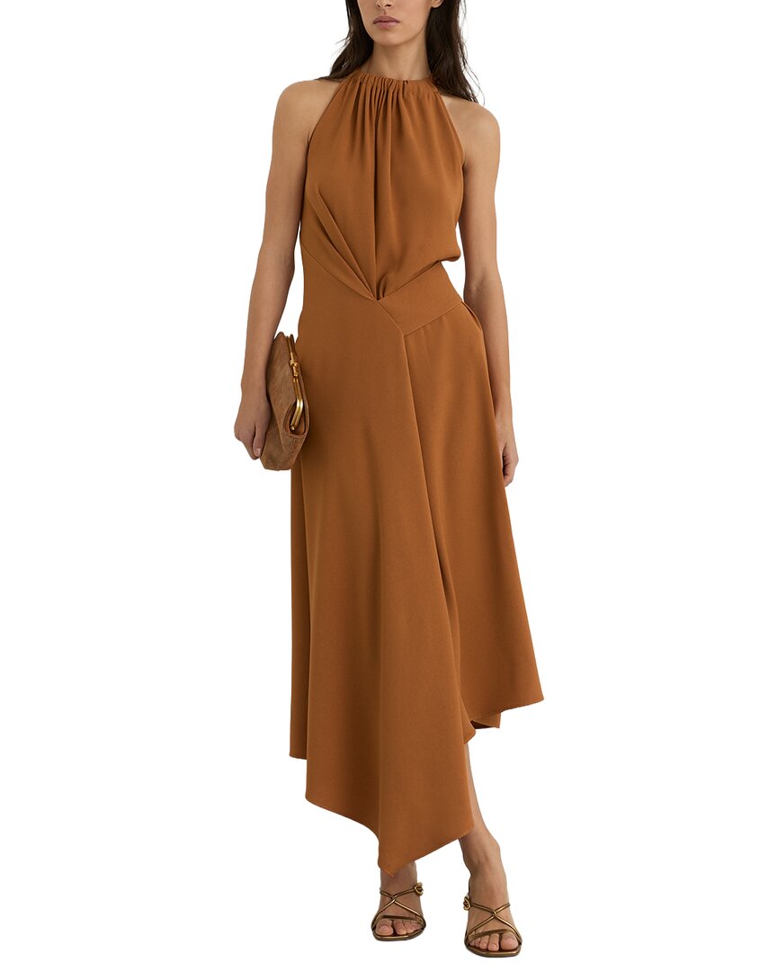 Reiss Reiss Maeve Drape Detail Sleeveless Midi Dress