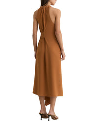 Reiss Reiss Maeve Drape Detail Sleeveless Midi Dress