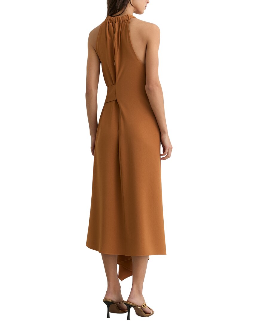 Reiss Reiss Maeve Drape Detail Sleeveless Midi Dress