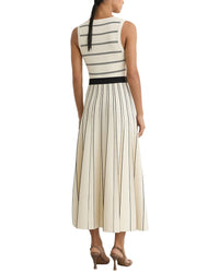 Reiss Reiss Mallory Sleeveless Stripe Knitted Midi Dress