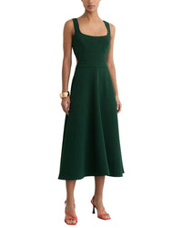 Reiss Reiss Dina Waisted Cut Out Twill Midi Dress