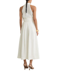 Reiss Reiss Tor Sleeveless Tie Front Linen-Blend Midi Dress