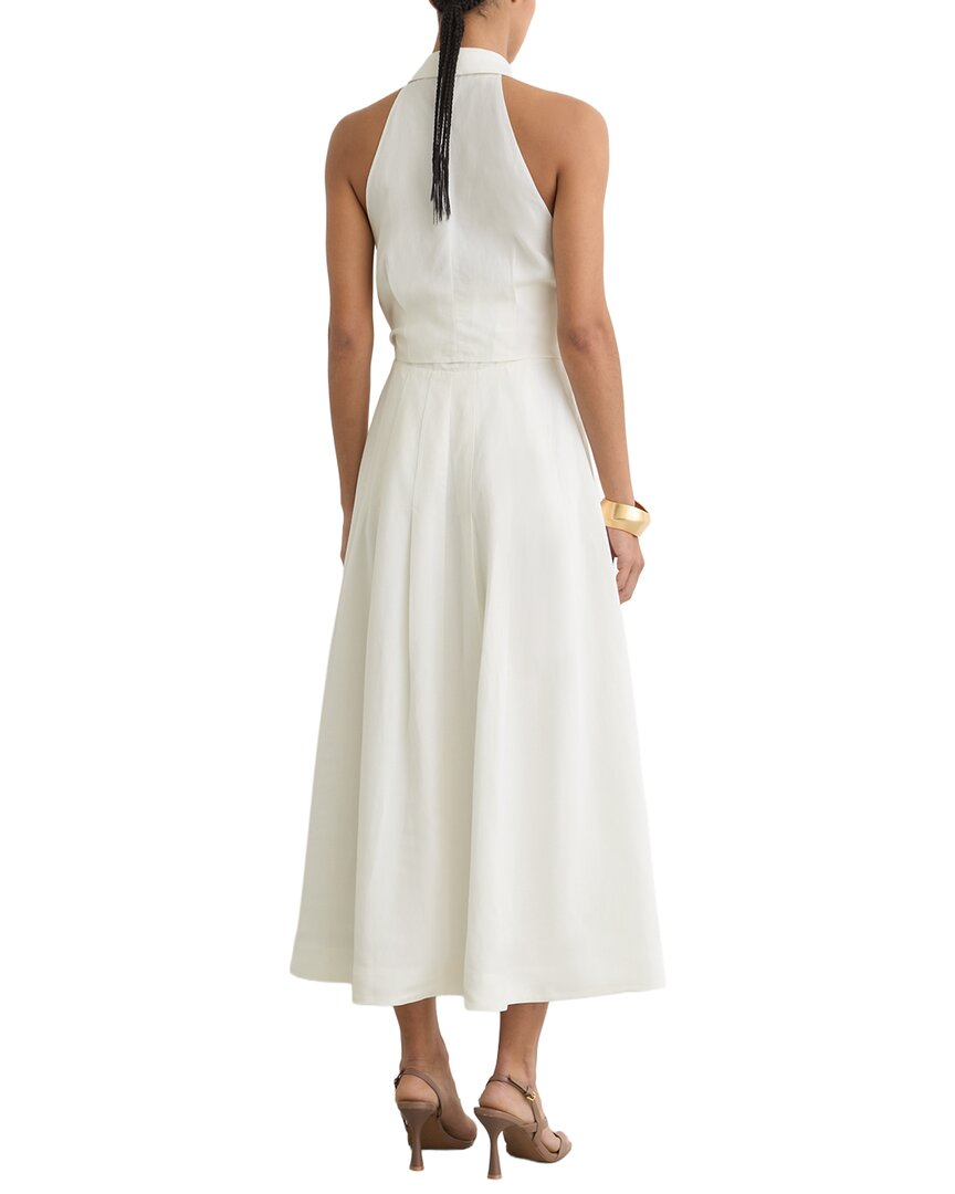 Reiss Reiss Tor Sleeveless Tie Front Linen-Blend Midi Dress
