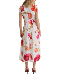 Reiss Reiss Lyra Floral Print Belted Midi Dress
