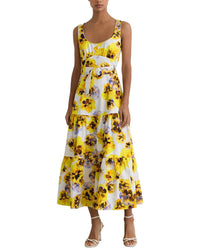Reiss Reiss Erin Stretch Floral Print Midi Dress