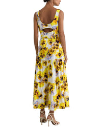 Reiss Reiss Erin Stretch Floral Print Midi Dress