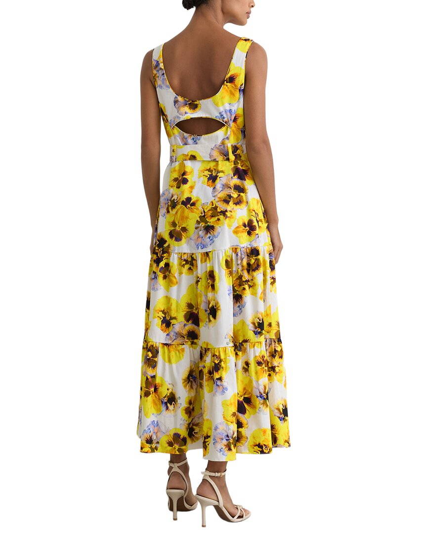 Reiss Reiss Erin Stretch Floral Print Midi Dress