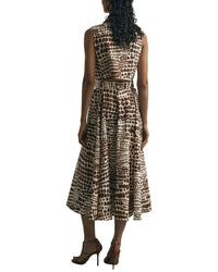 Reiss Reiss Concordia Atelier Animal Print Tailored Dress