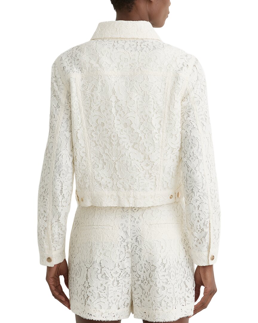 Reiss Reiss Lori Collared Lace Press Stud Jacket