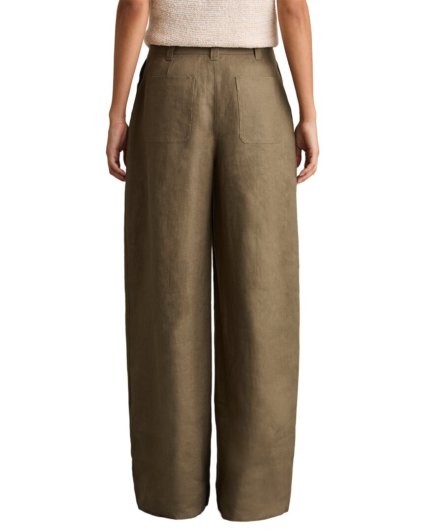 Reiss Ashby Linen Wide Leg Trouser